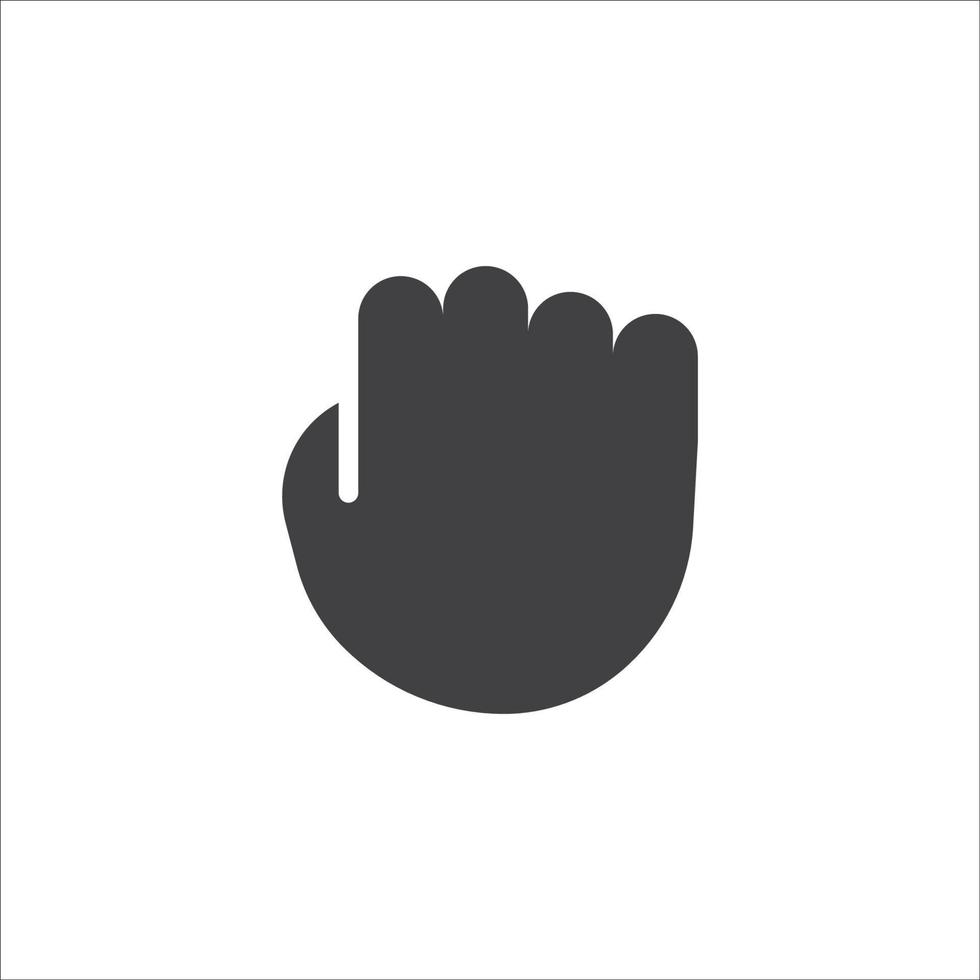 Hand symbol. Hand gesture icon. Hand geometric style icon. Hand sign language icon. Vector illustration