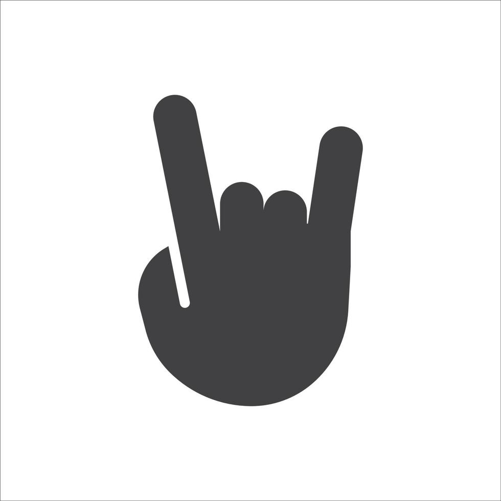 Hand symbol. Hand gesture icon. Hand geometric style icon. Hand sign language icon. Vector illustration