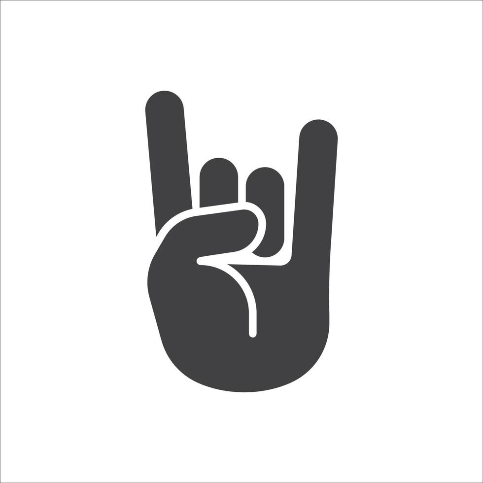 Hand symbol. Hand gesture icon. Hand geometric style icon. Hand sign language icon. Vector illustration
