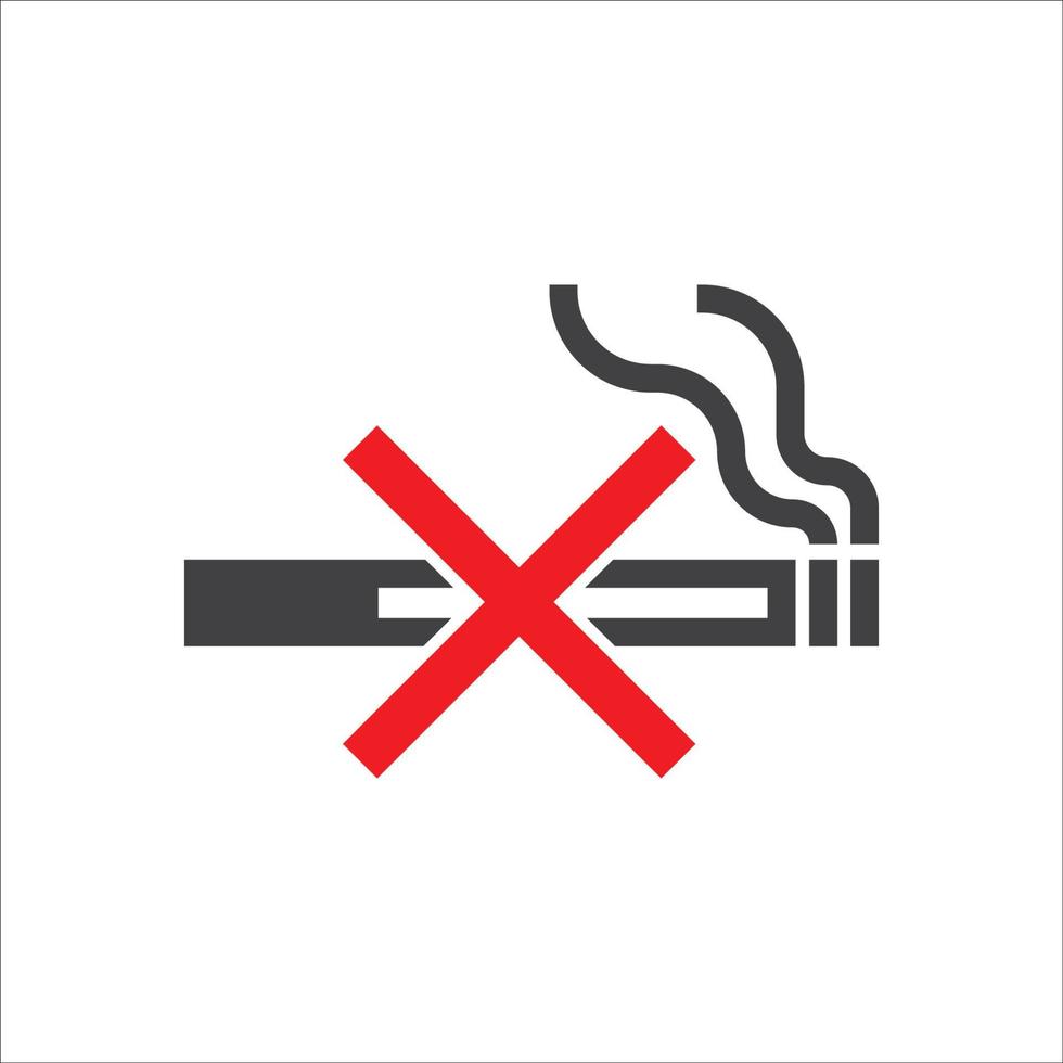 No Smoking sign icon. Cigarette symbol icon. Smoking design element. Vector illustration