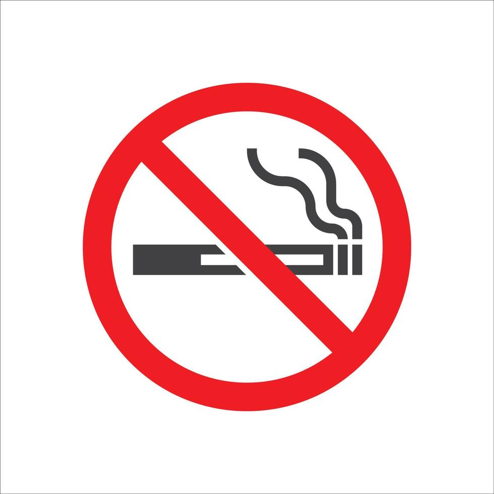 No Smoking sign icon. Cigarette symbol icon. Smoking design element. Vector illustration