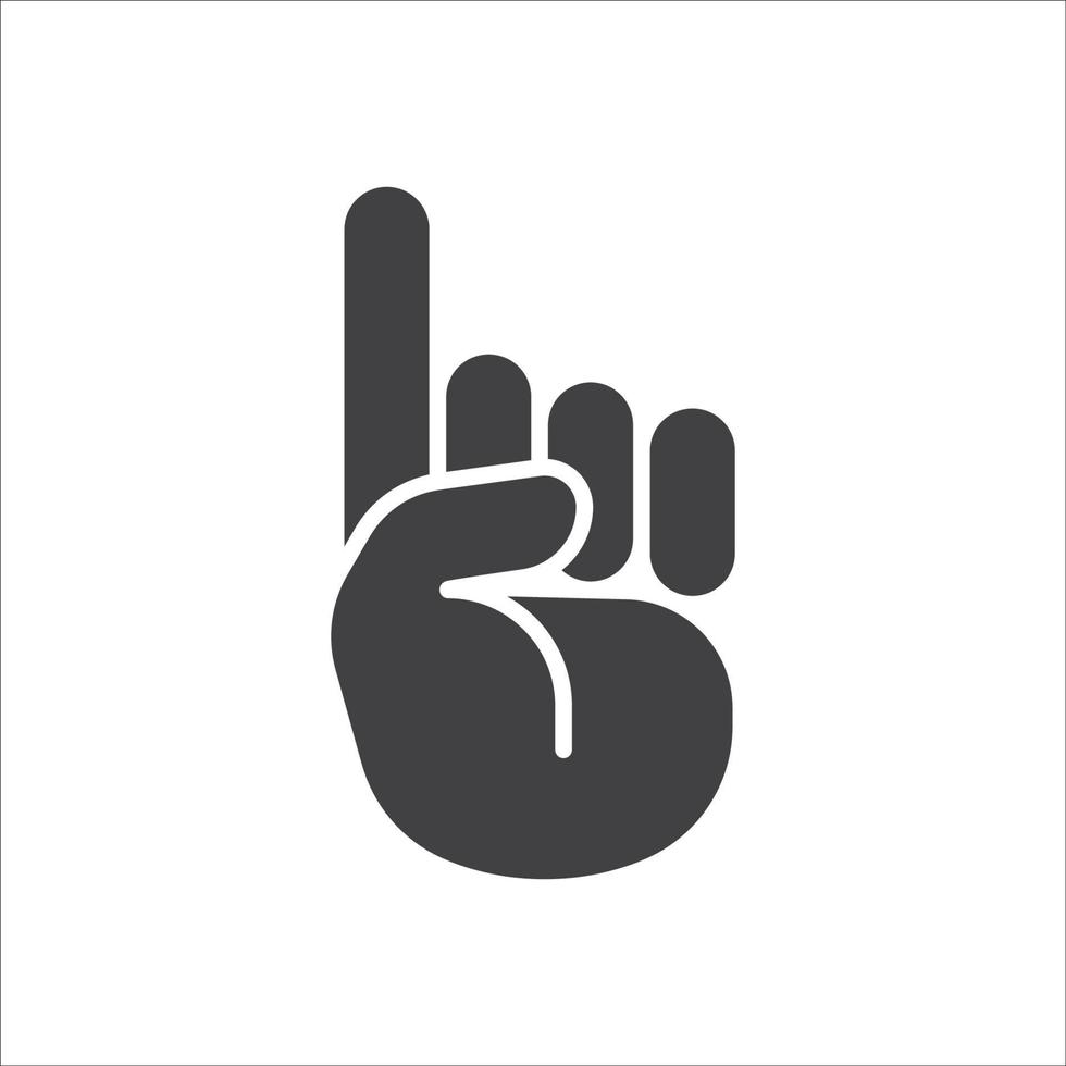 Hand symbol. Hand gesture icon. Hand geometric style icon. Hand sign language icon. Vector illustration