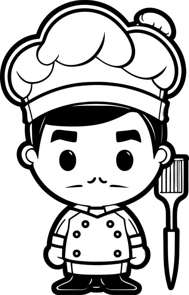 cute cartoon Adorable Chef vector