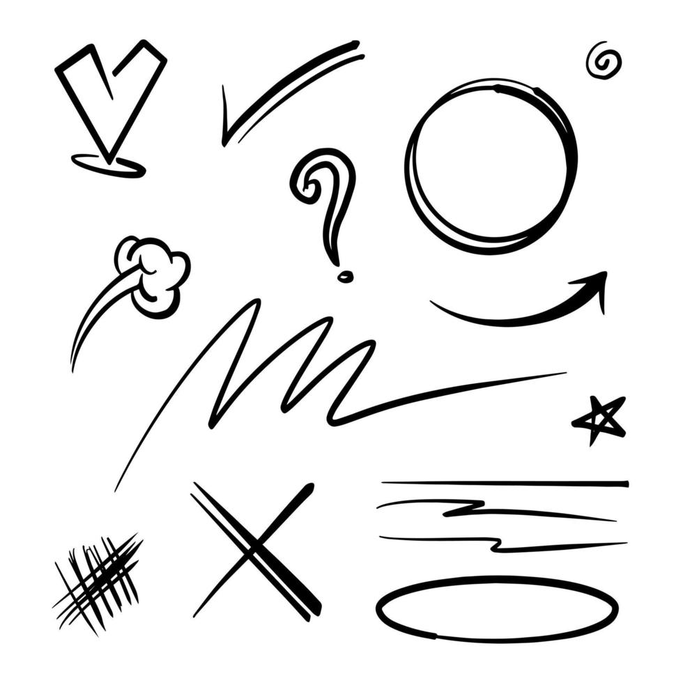 Doodle element vector set, for concept design.