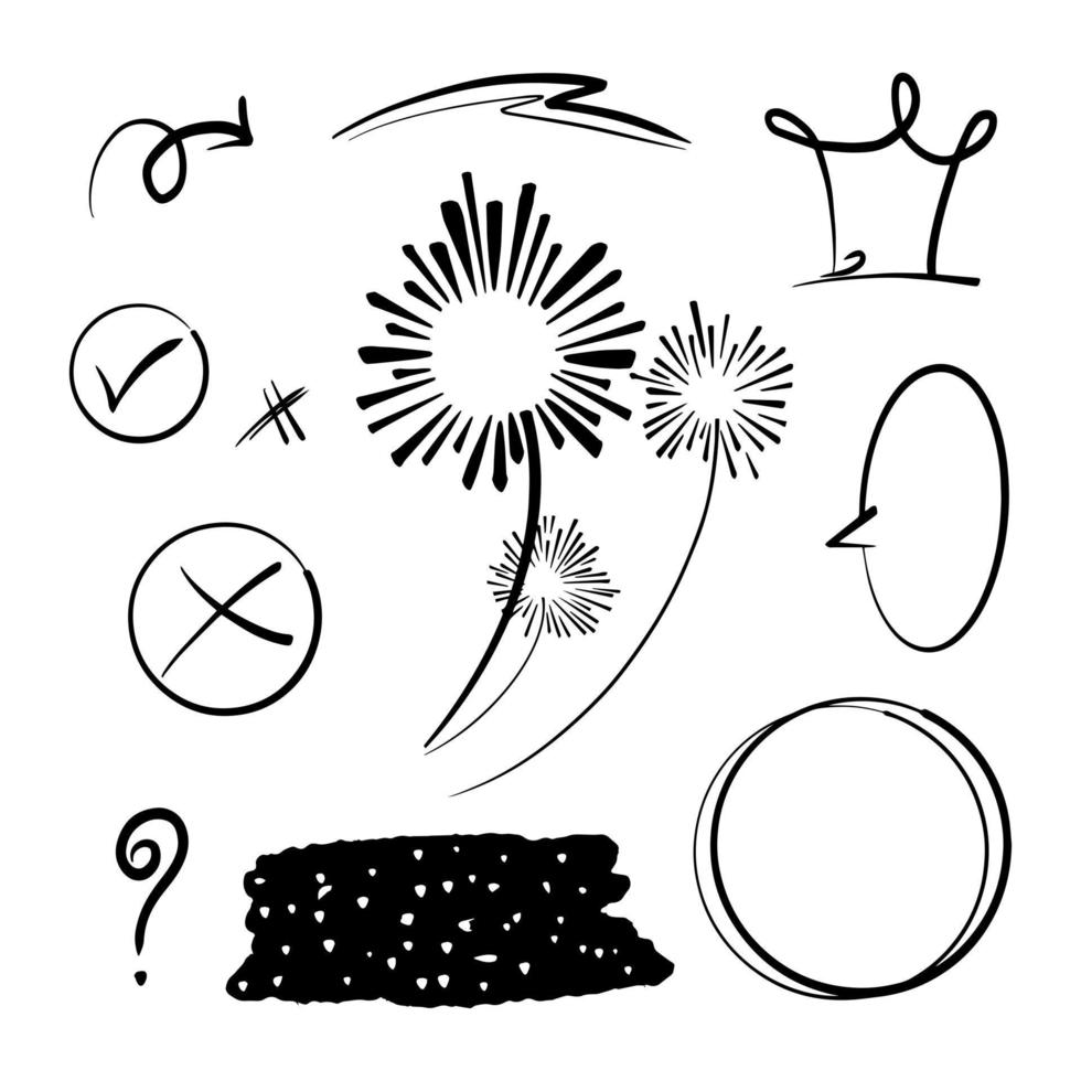 Doodle element vector set, for concept design.