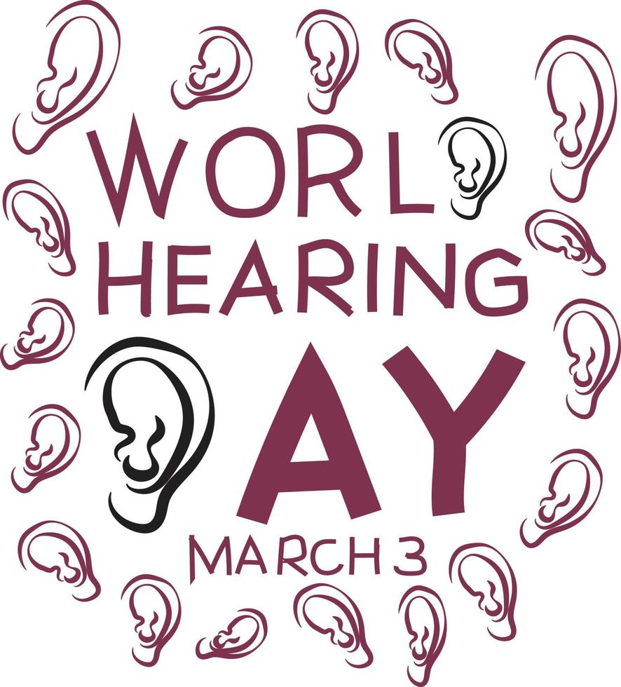 world hearing day Vector