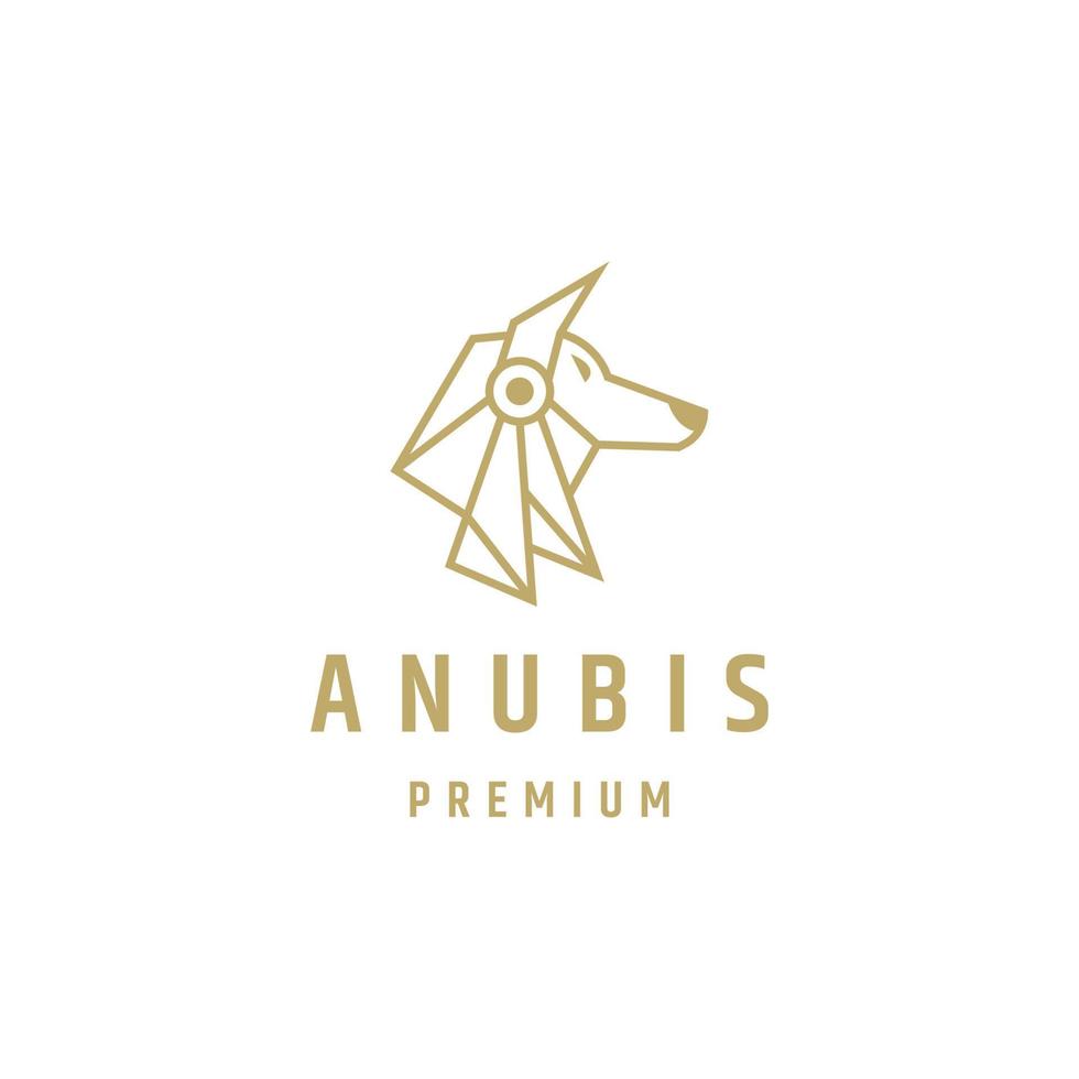 Anubis logo design template flat vector