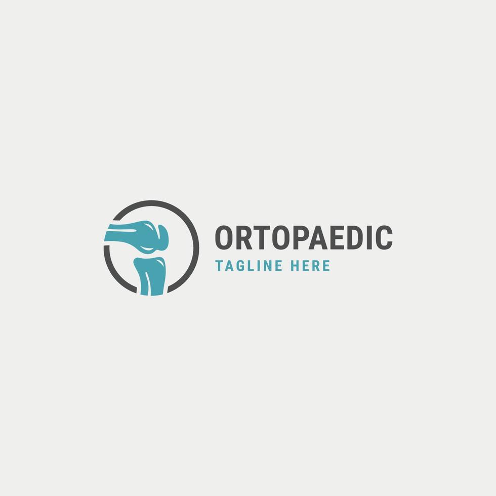 ortopédico salud hueso logo vector ilustración diseño modelo plano vector