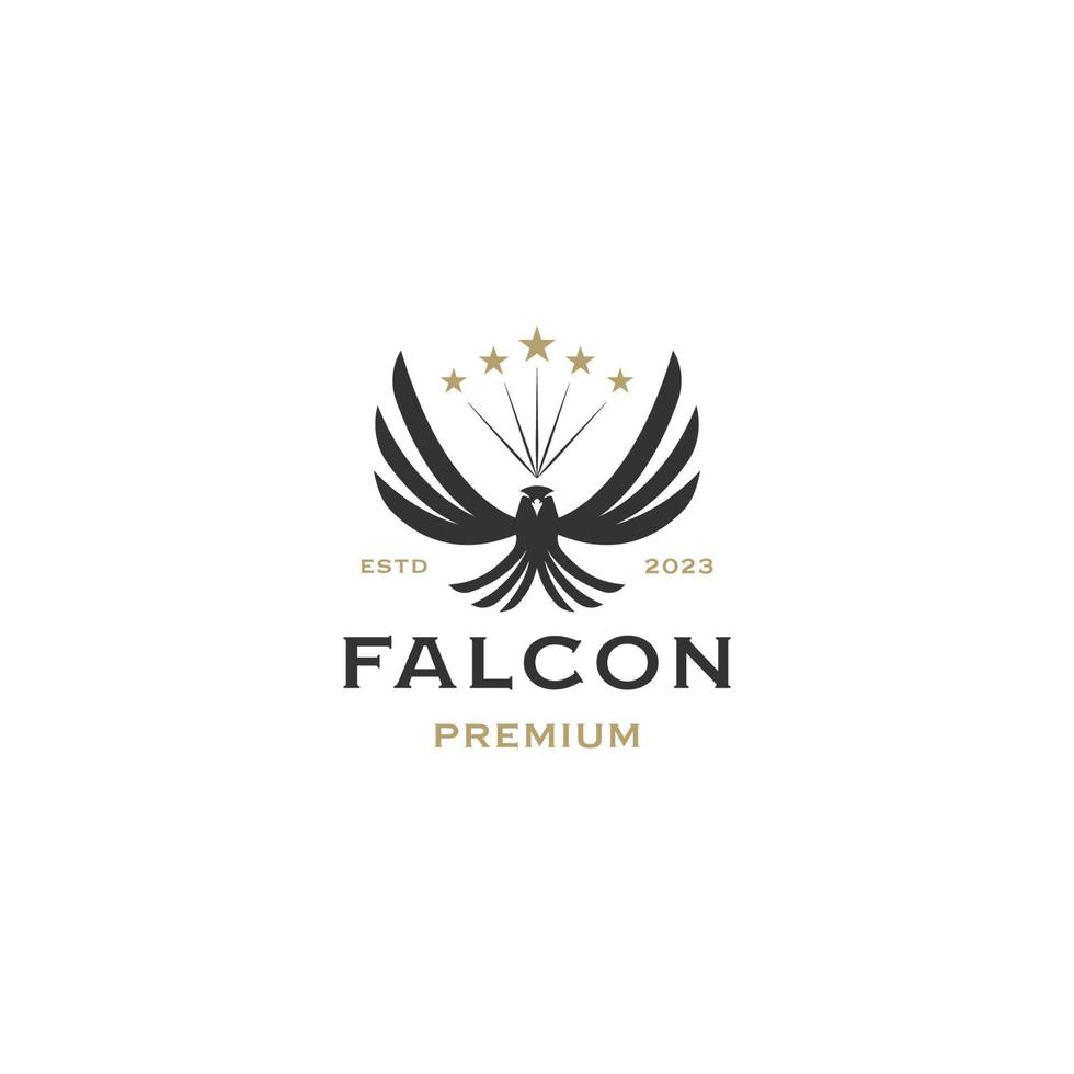 Falcon logo icon design template flat vector