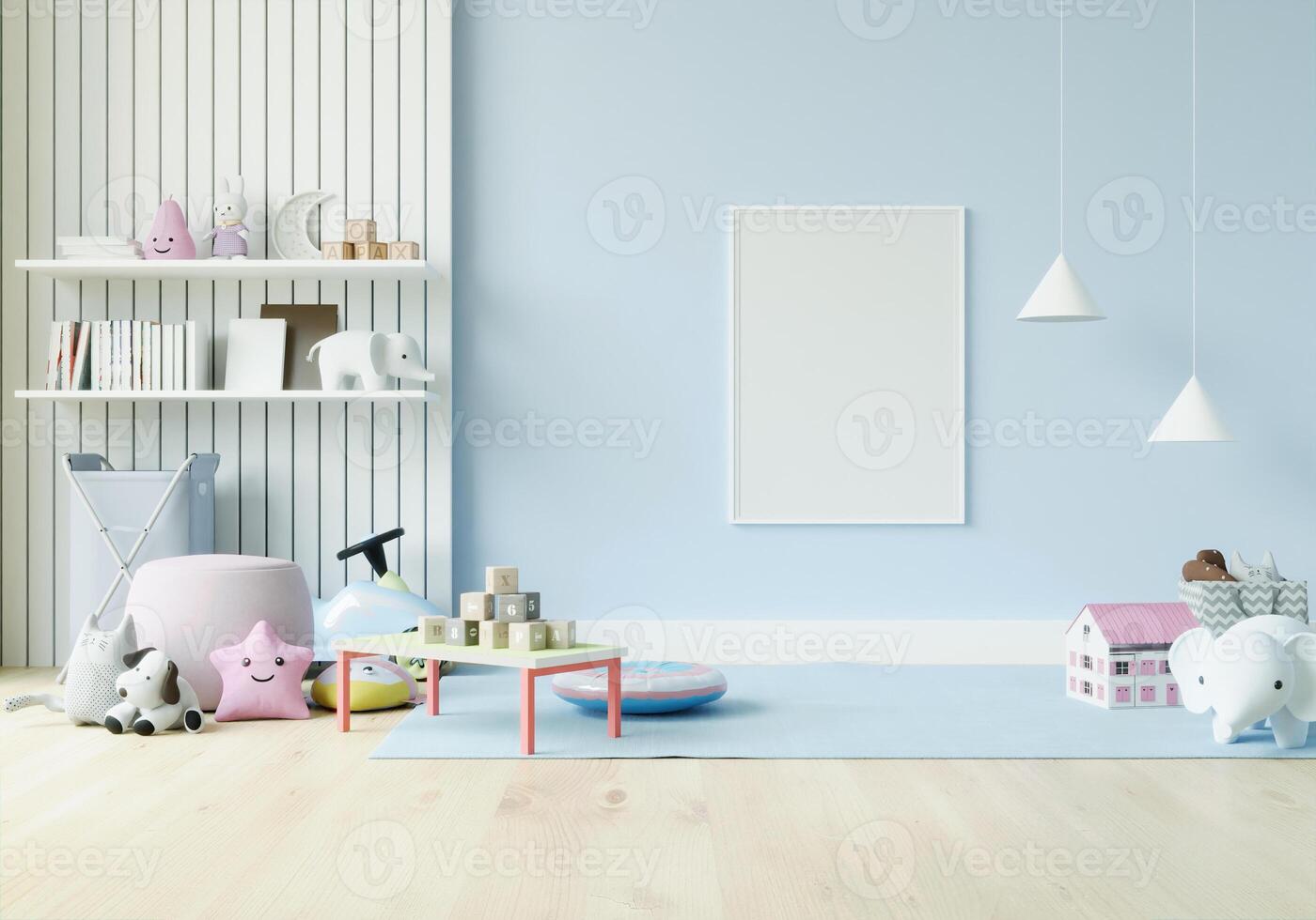 sofa in the room with a picture frame on the wall photo