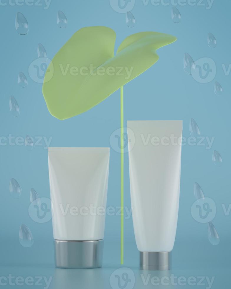 cosmetics on a colored background photo