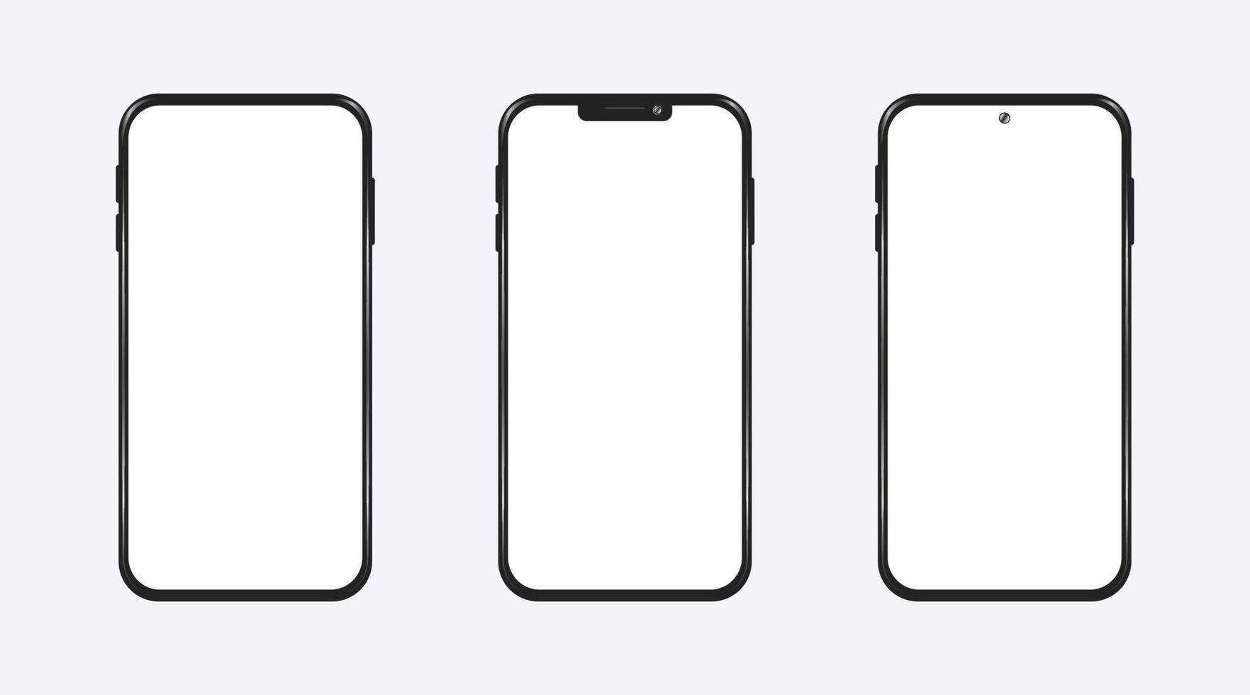 realista teléfono inteligente escaparate ilustración vector Bosquejo conjunto