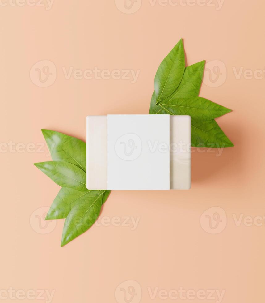paper box packaging with design space photo