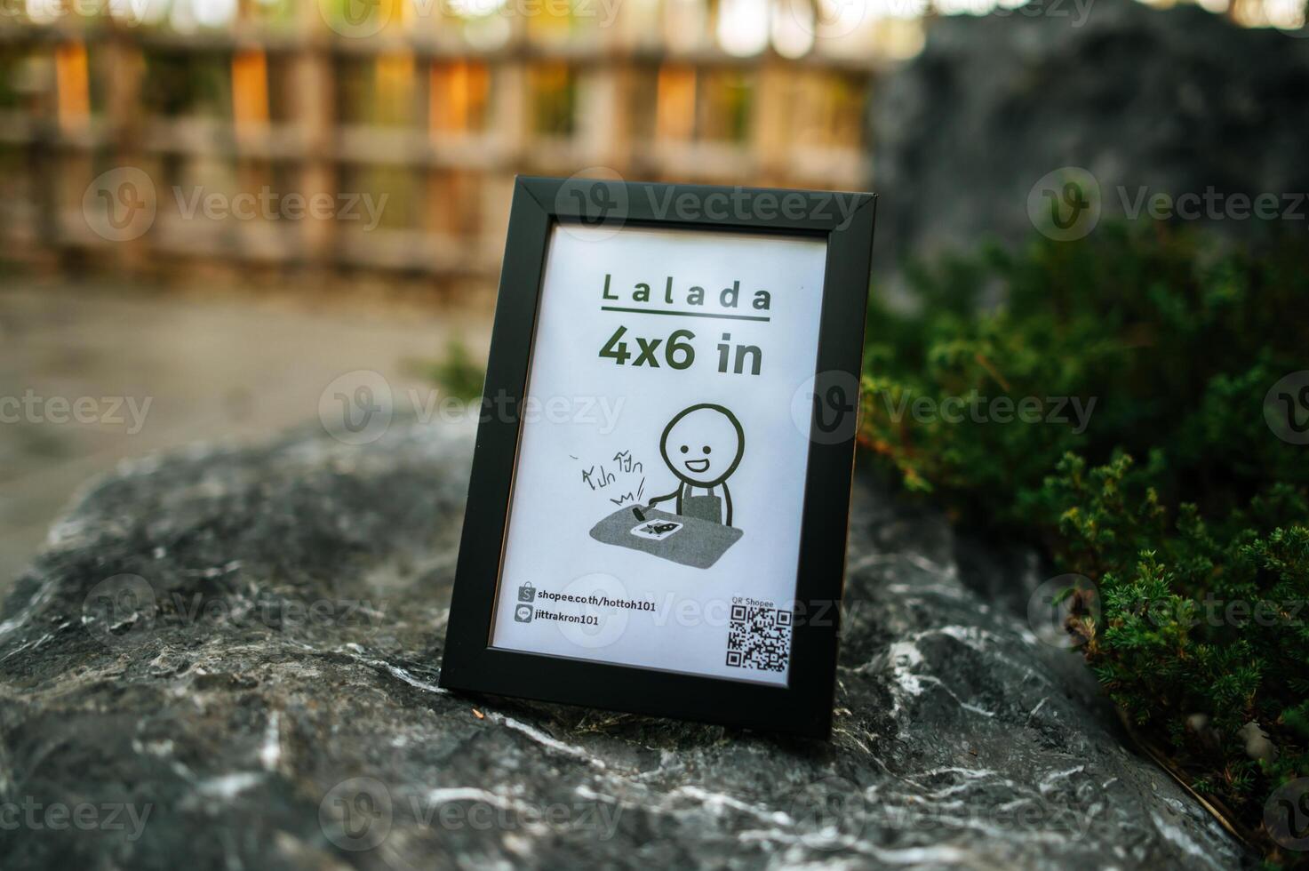Poster frame mockup with nature concept photo