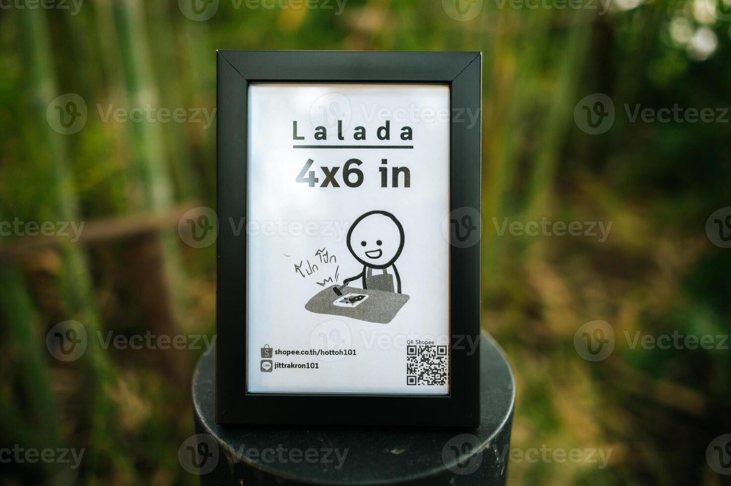 Poster frame mockup with nature concept photo
