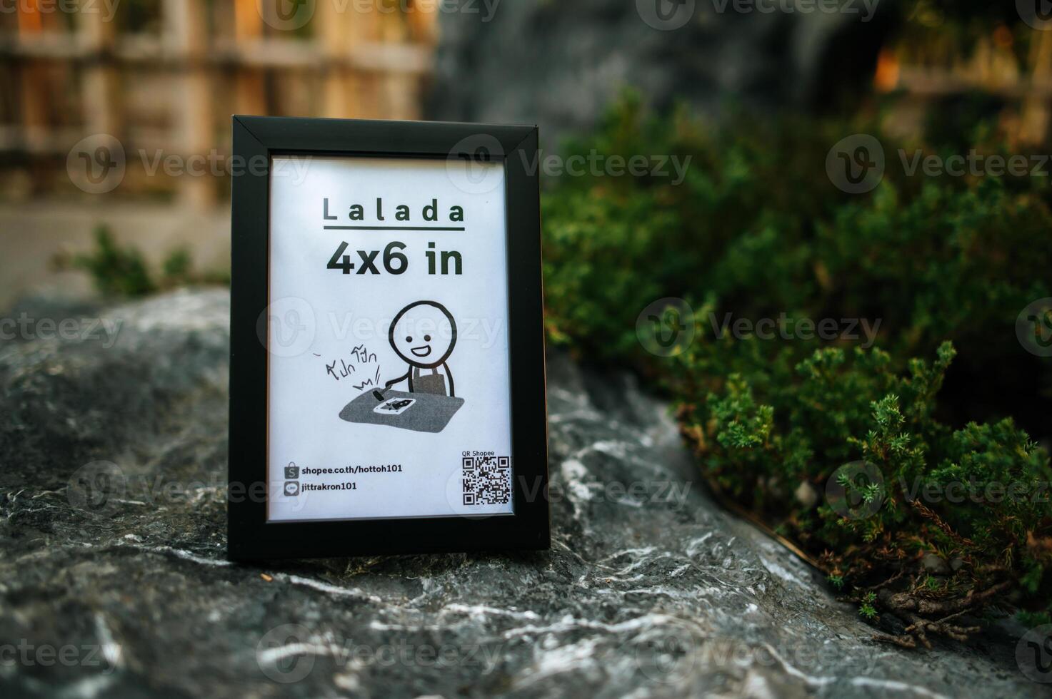 Poster frame mockup with nature concept photo