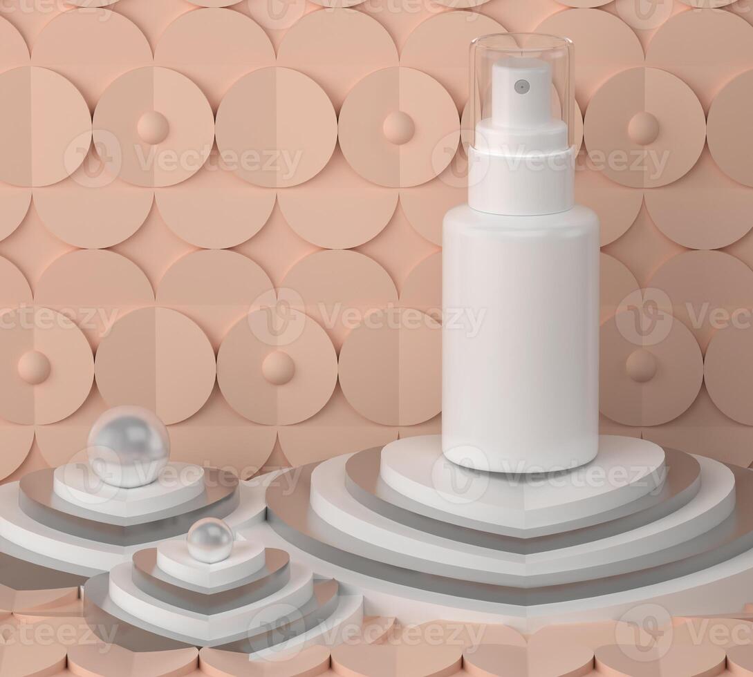 3d rendering of skin care beauty cosmetic product photo