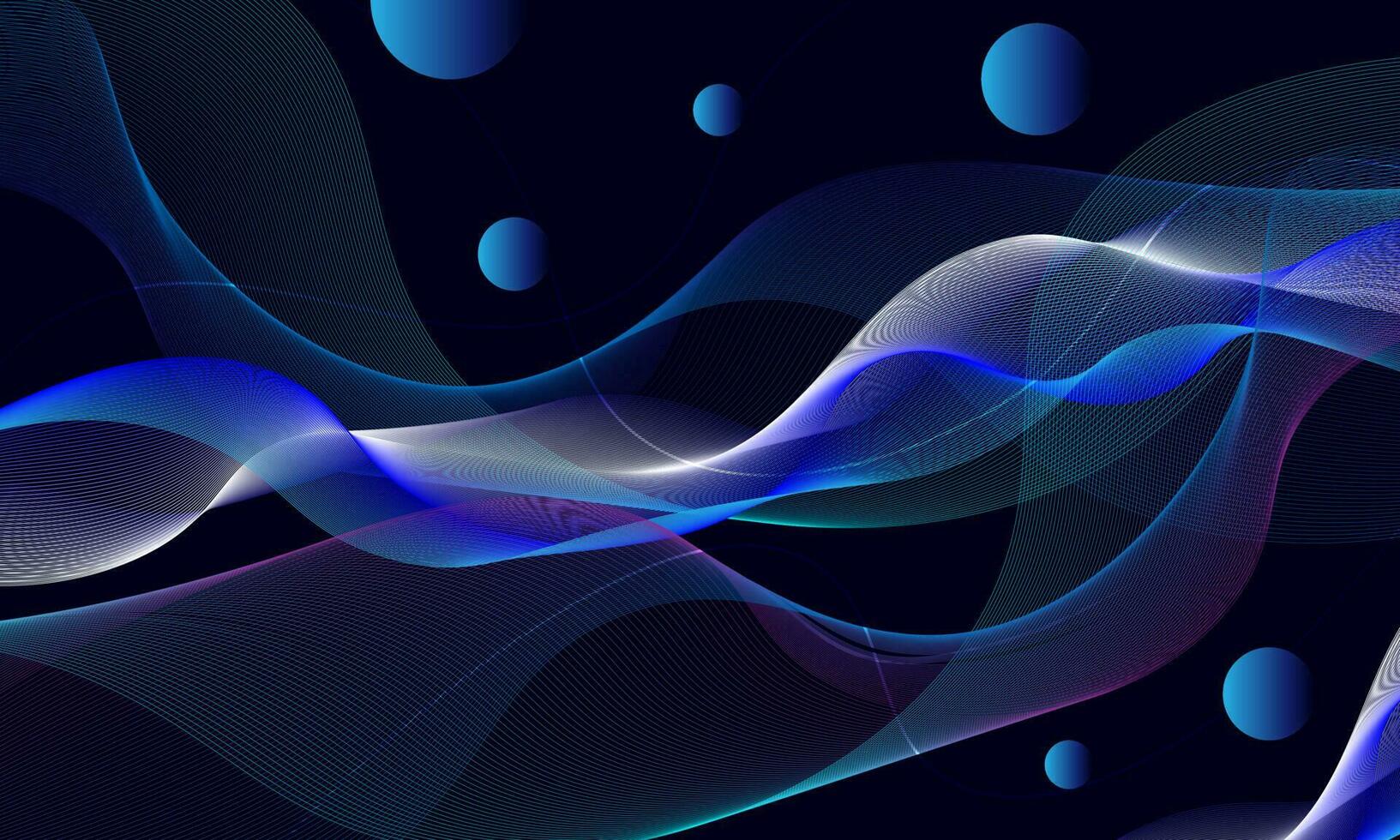 Abstract Waving Line Particle Technology Background vector