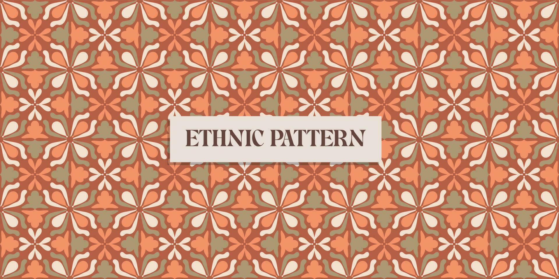 Vintage Traditional ornamental Ethnic seamless pattern. Patchwork Boho geometric ornament for scrapbooking vector