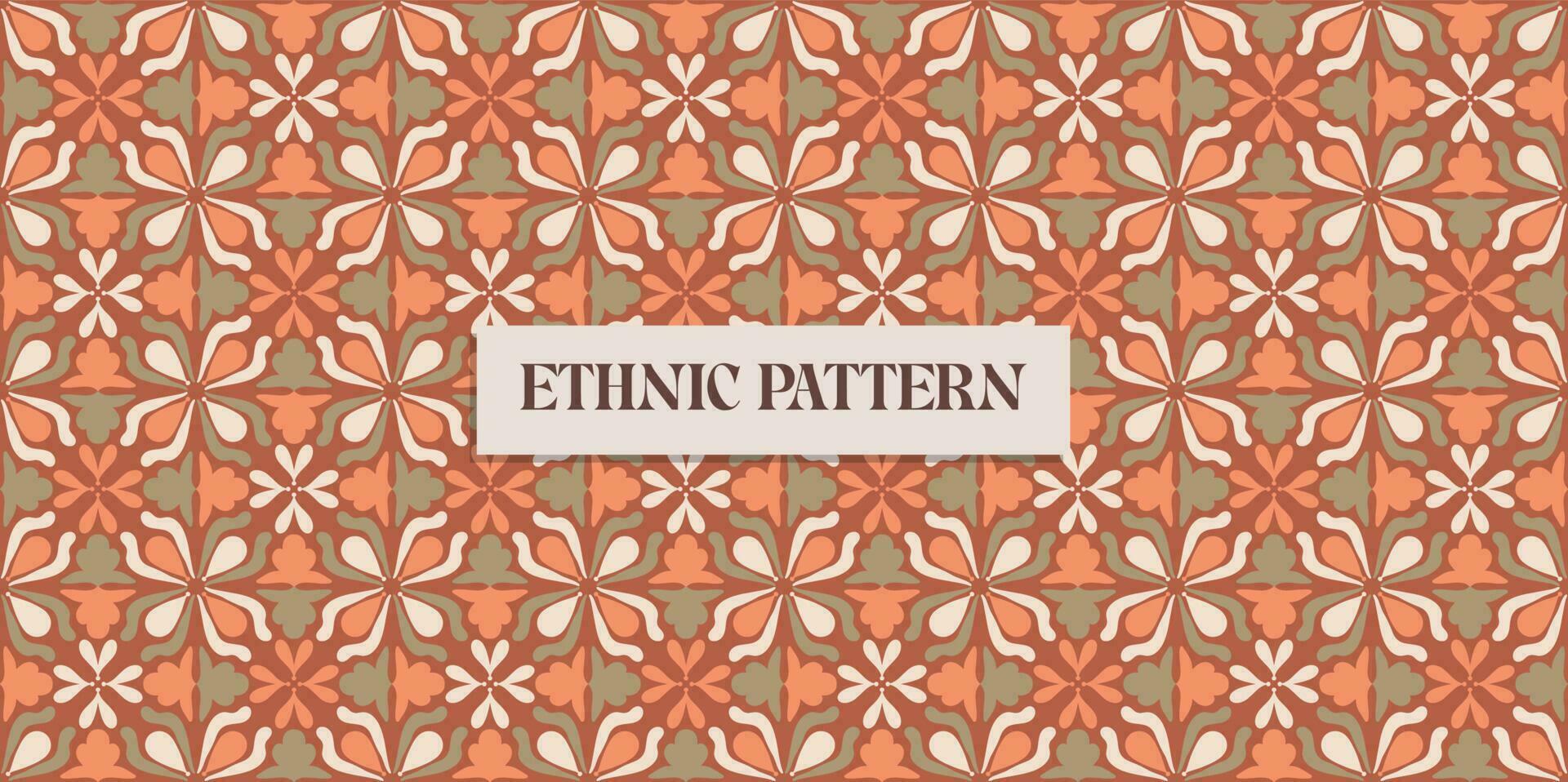 Vintage Traditional ornamental Ethnic seamless pattern. Patchwork Boho geometric ornament for scrapbooking vector