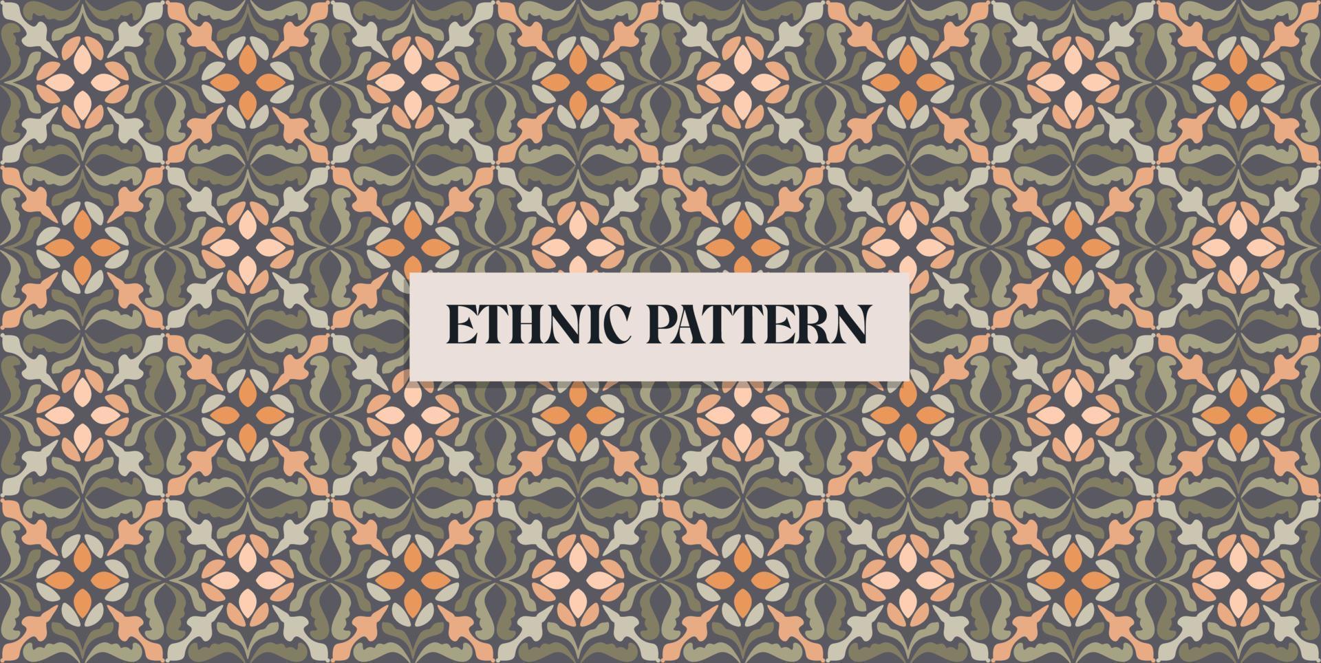 Vintage Traditional ornamental Ethnic seamless pattern. Patchwork Boho geometric ornament for scrapbooking vector