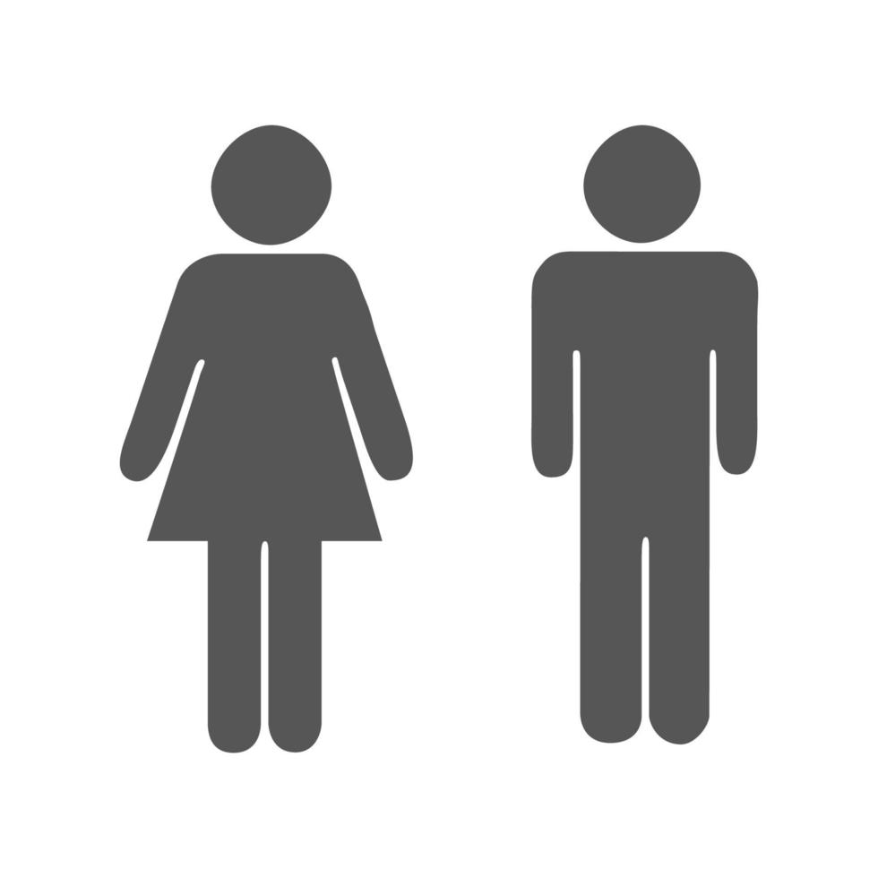 WC sign icon. Toilets Icon Unisex.Toilet symbol. Vector man and woman icons.