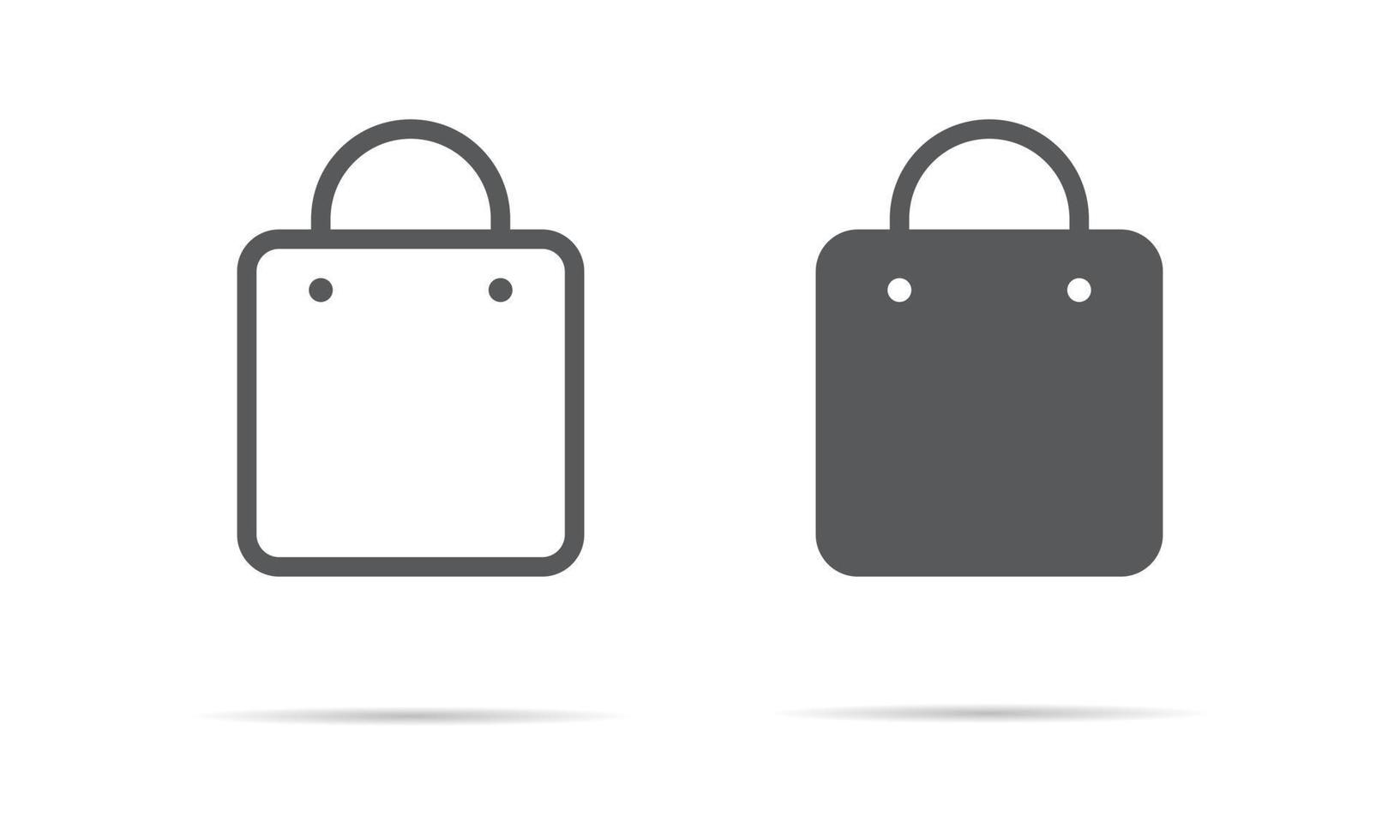 Shopping bag icon vector. Ecommerce elements vector