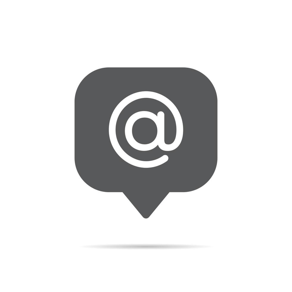 Speech bubbles with mention icon vector. Trendy Mentions logo concept vector