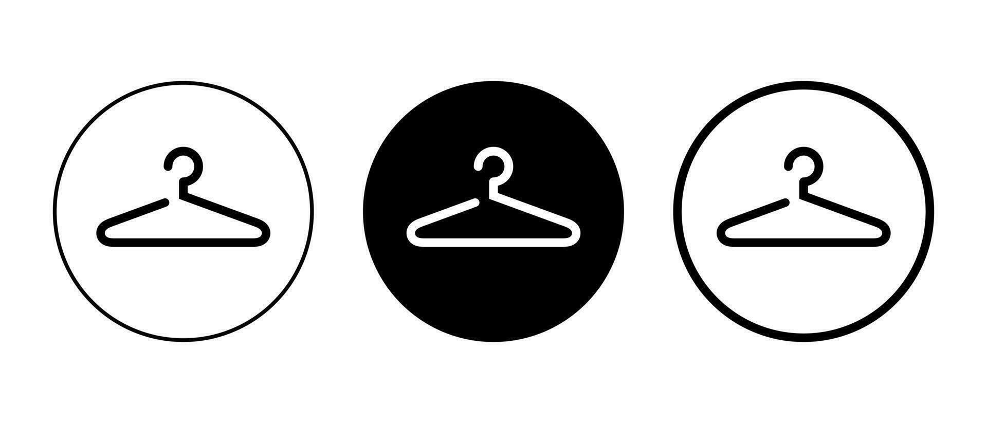 Clothes hanger icon vector. Wardrobe and household concept 20641883