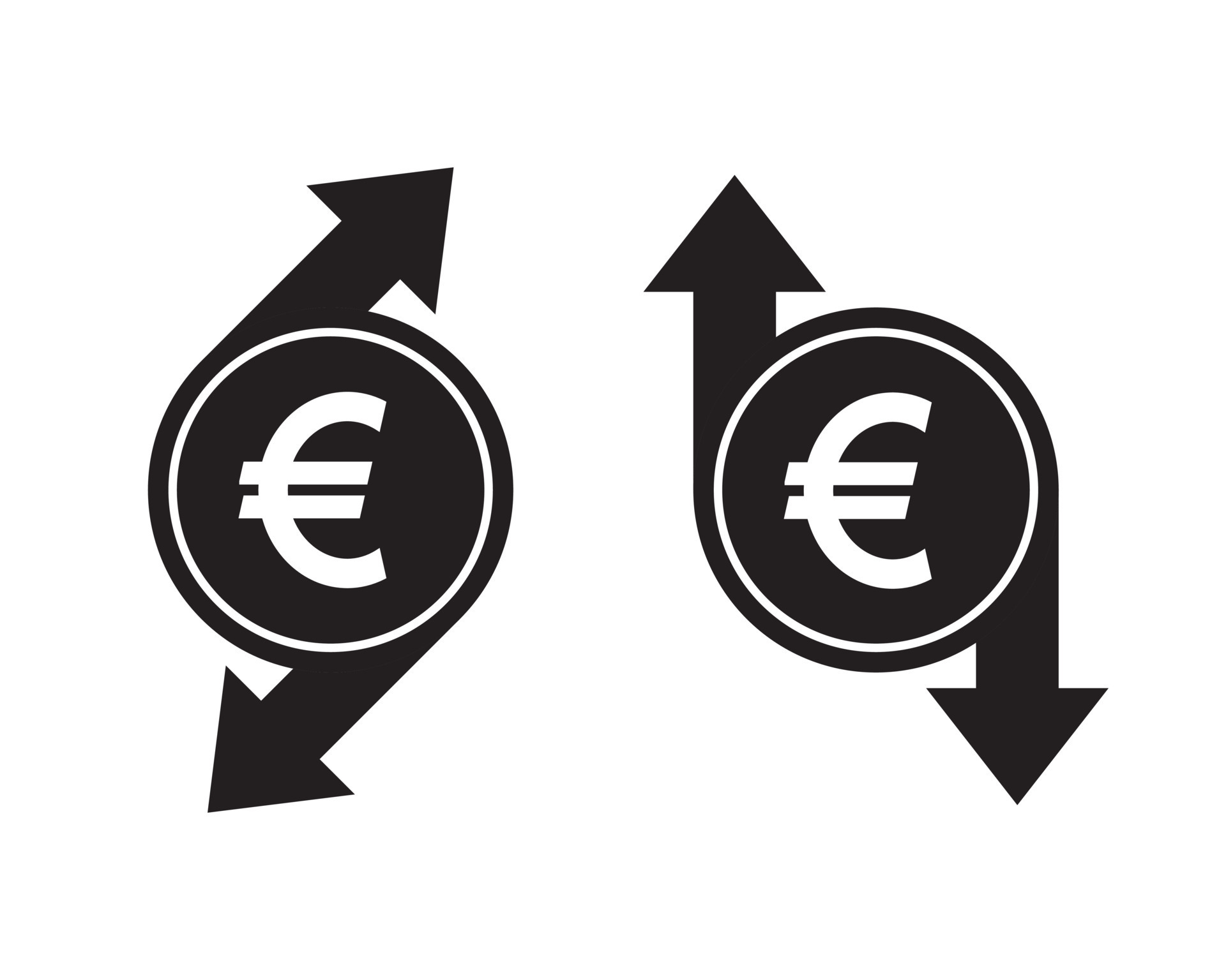 euro-price-up-down-icon-vector-rise-and-fall-price-concept-20641884