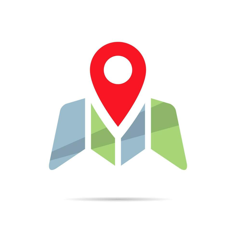 Map pin location icon vector in flat style