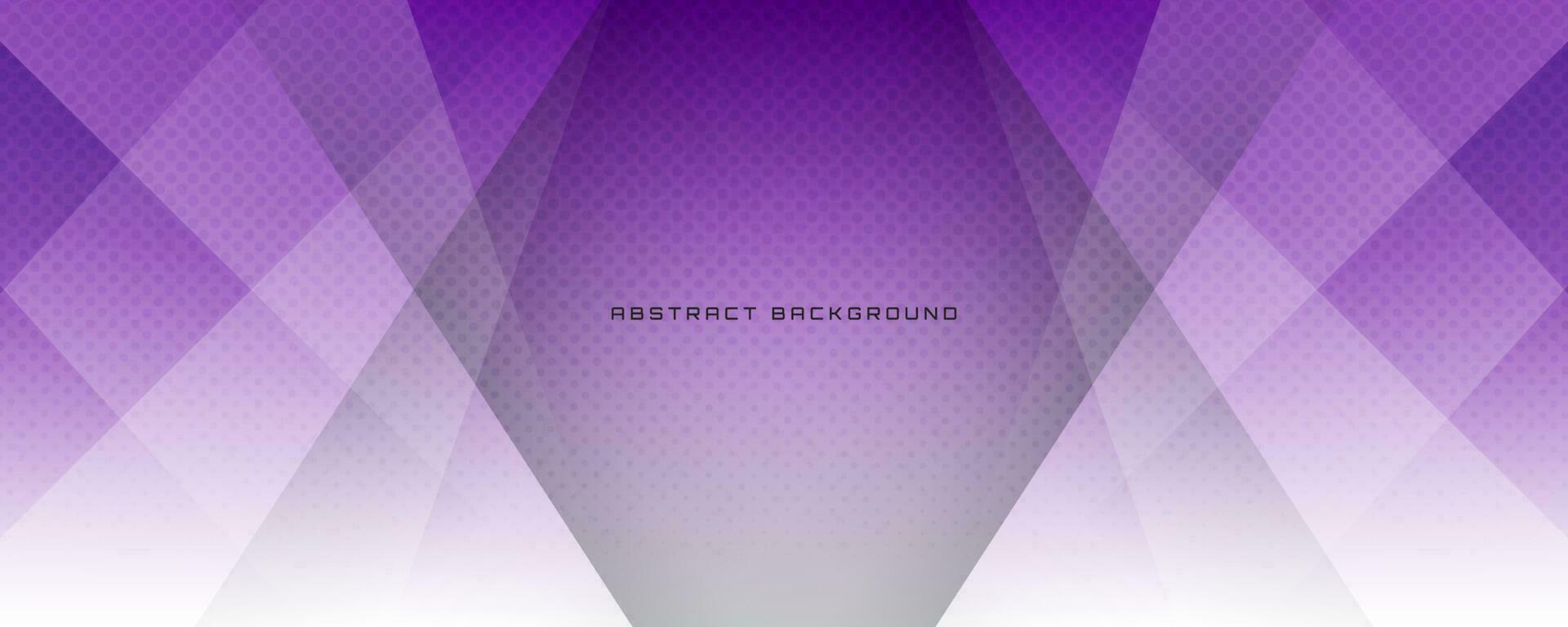 3D purple white geometric abstract background overlap layer on bright space with halftone decoration. Simple graphic design element cutout style concept for banner, flyer, card, or brochure cover vector