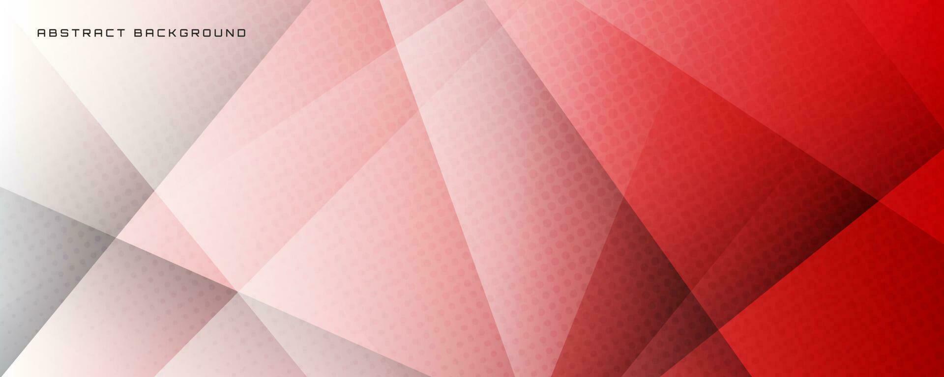 3D red white geometric abstract background overlap layer on bright space with halftone decoration. Simple graphic design element cutout effect style concept for banner, flyer, card, or brochure cover vector