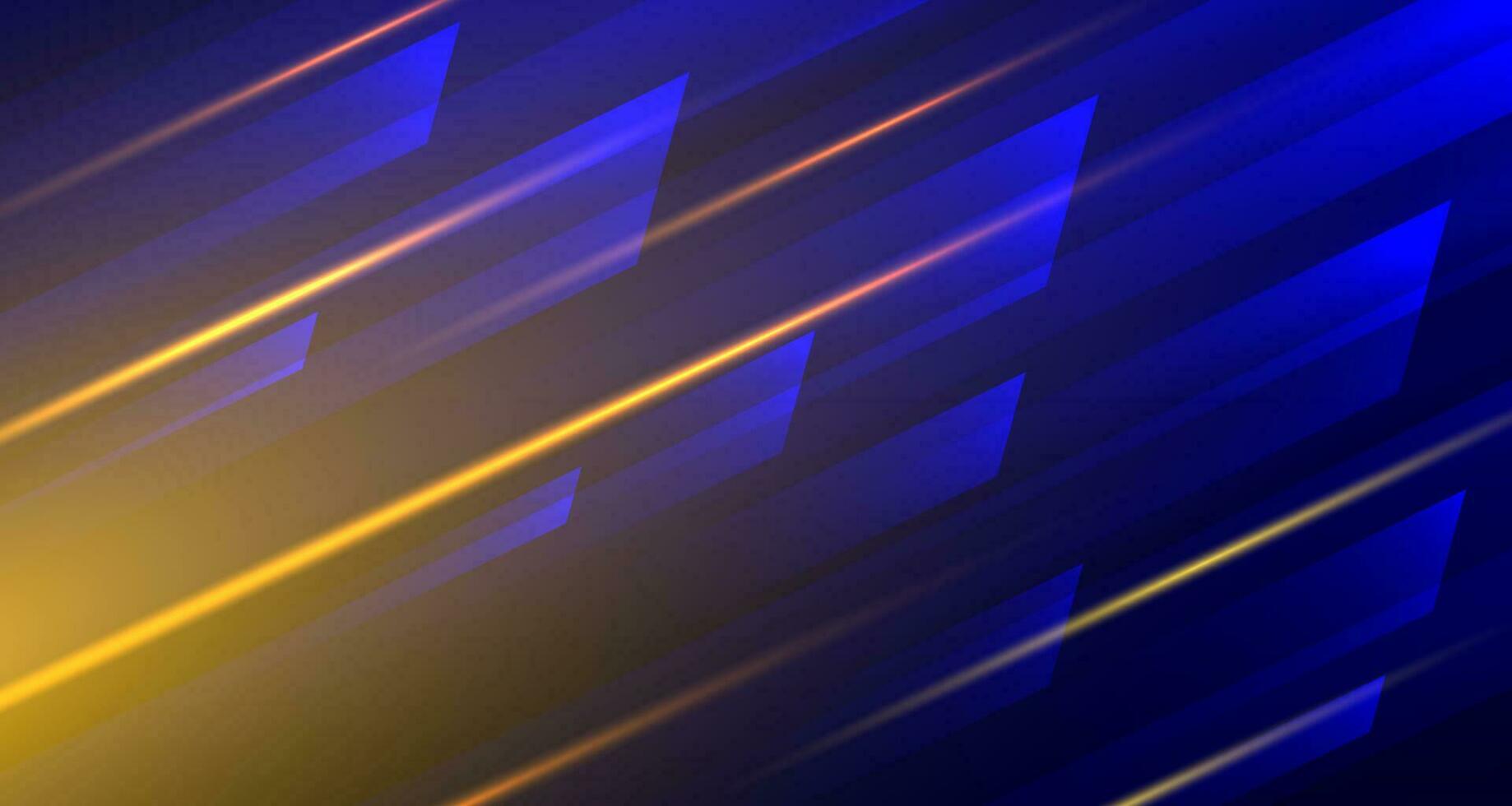 3D blue yellow techno abstract background overlap layer on dark space with high speed effect concept decoration. Graphic design element dynamic motion style for banner flyer, card, or brochure cover vector