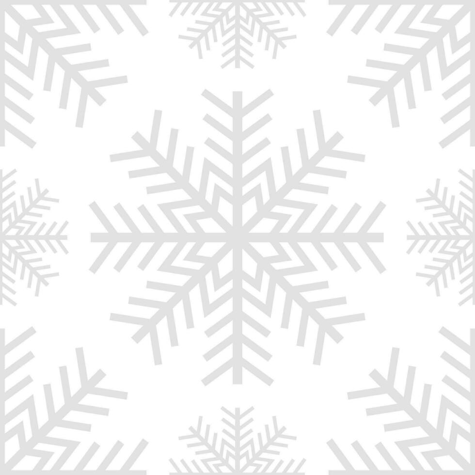 Winter background. Abstract snowflake seamless pattern. vector