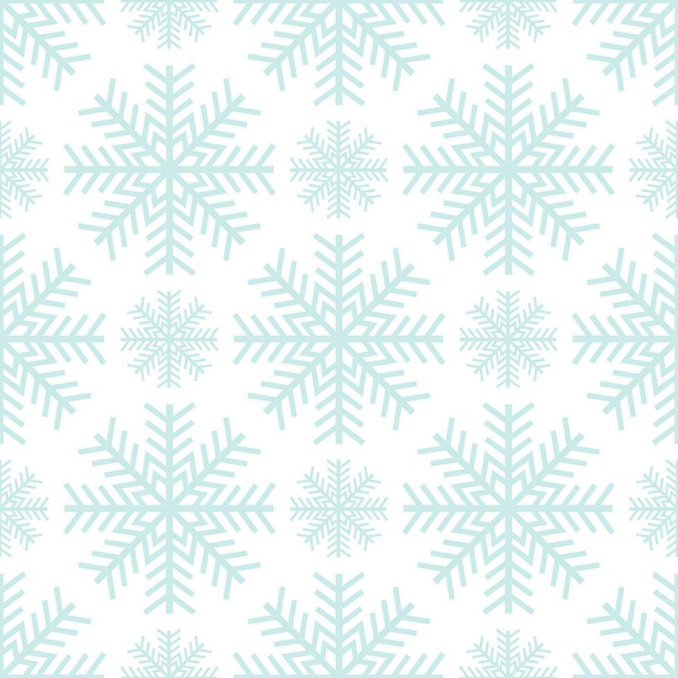 Winter background. Abstract snowflake seamless pattern. vector