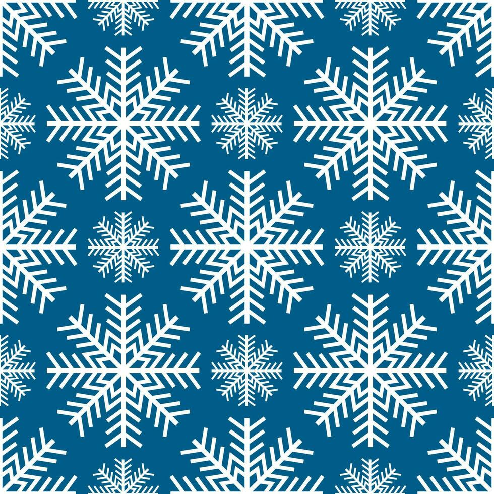 Winter background. Abstract snowflake seamless pattern. vector