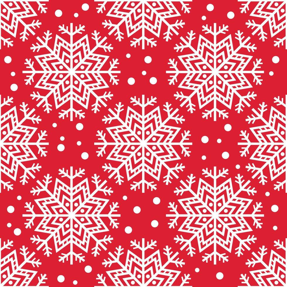 Winter background. Abstract snowflake seamless pattern. vector