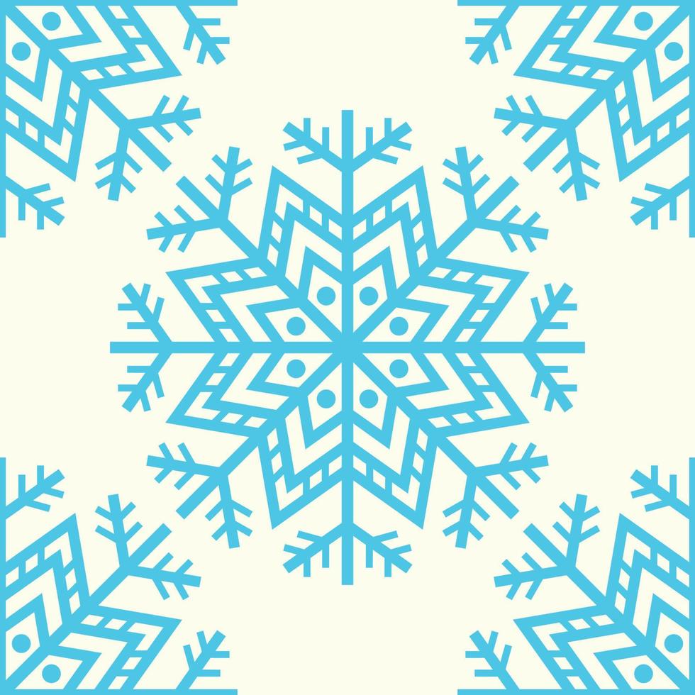 Winter background. Abstract snowflake seamless pattern. vector