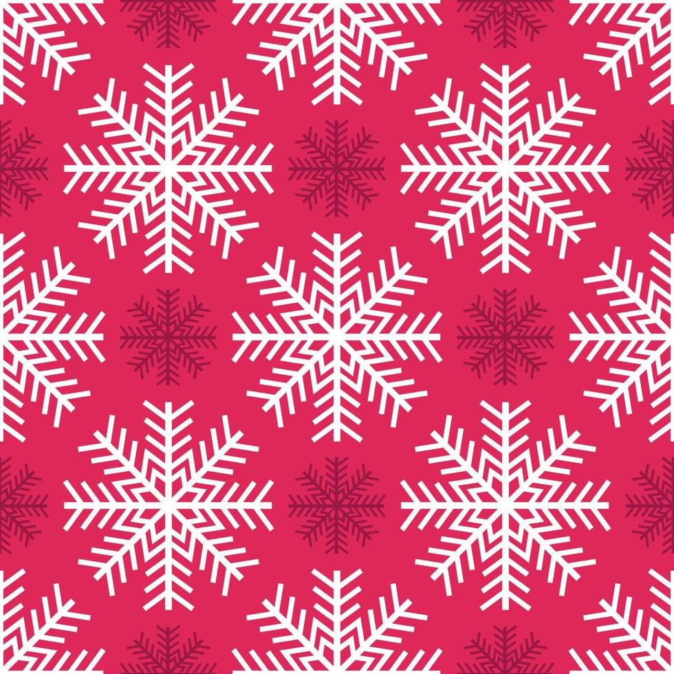 Winter background. Abstract snowflake seamless pattern. vector