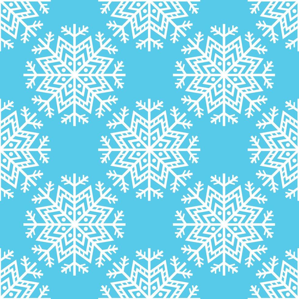 Winter background. Abstract snowflake seamless pattern. vector