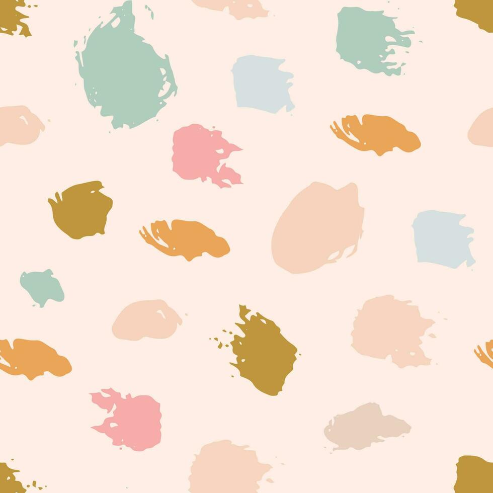 Grunge polka dot. Grungy dotted seamless pattern. Textured circles on white background. vector