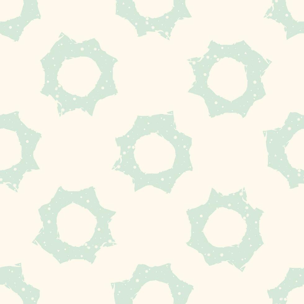 Grunge polka dot. Grungy dotted seamless pattern. Textured circles on beige background. vector