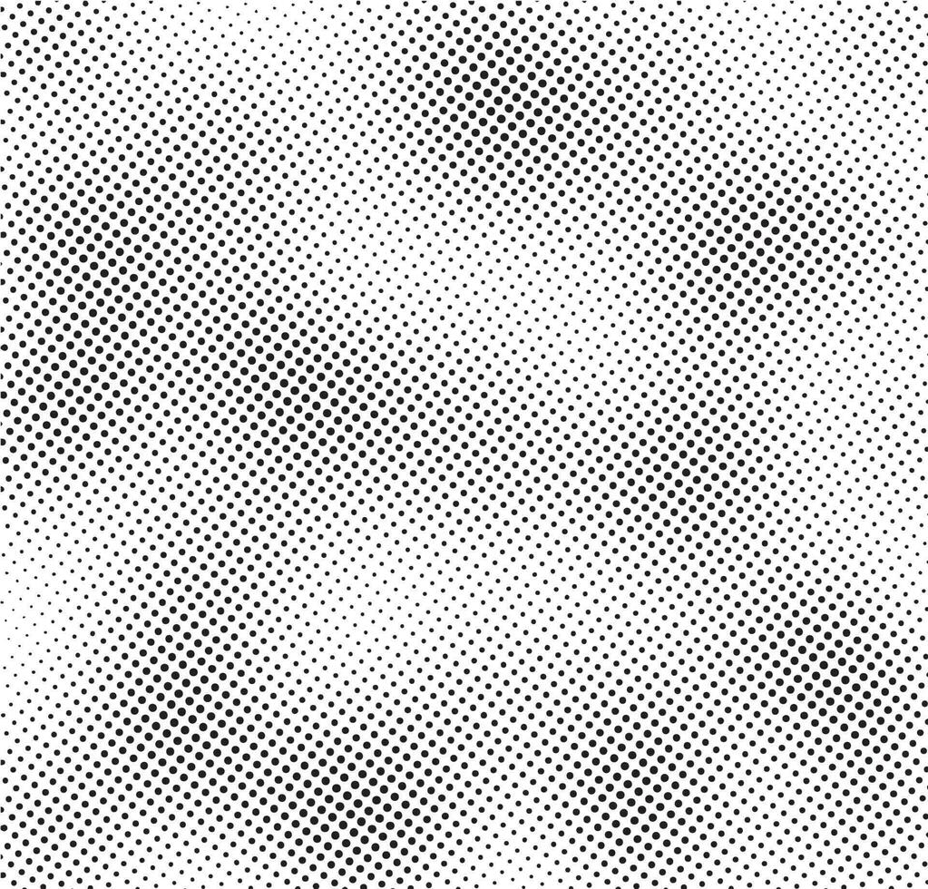 Black and white grunge halftone dots. Dotted texture. Halftone dots background. Abstract geometrical card of round shape.Screen print. vector