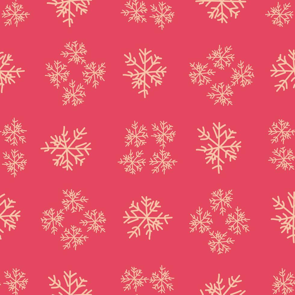 Seamless pattern with snowflakes. Winter festive background. vector