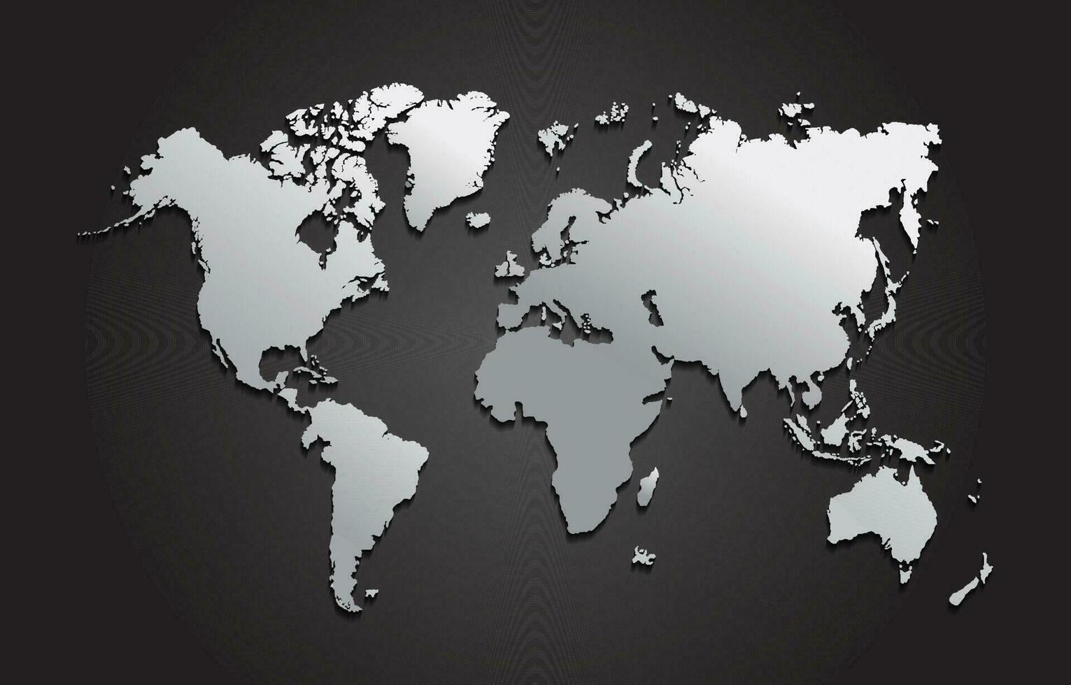 Black and White World Map vector