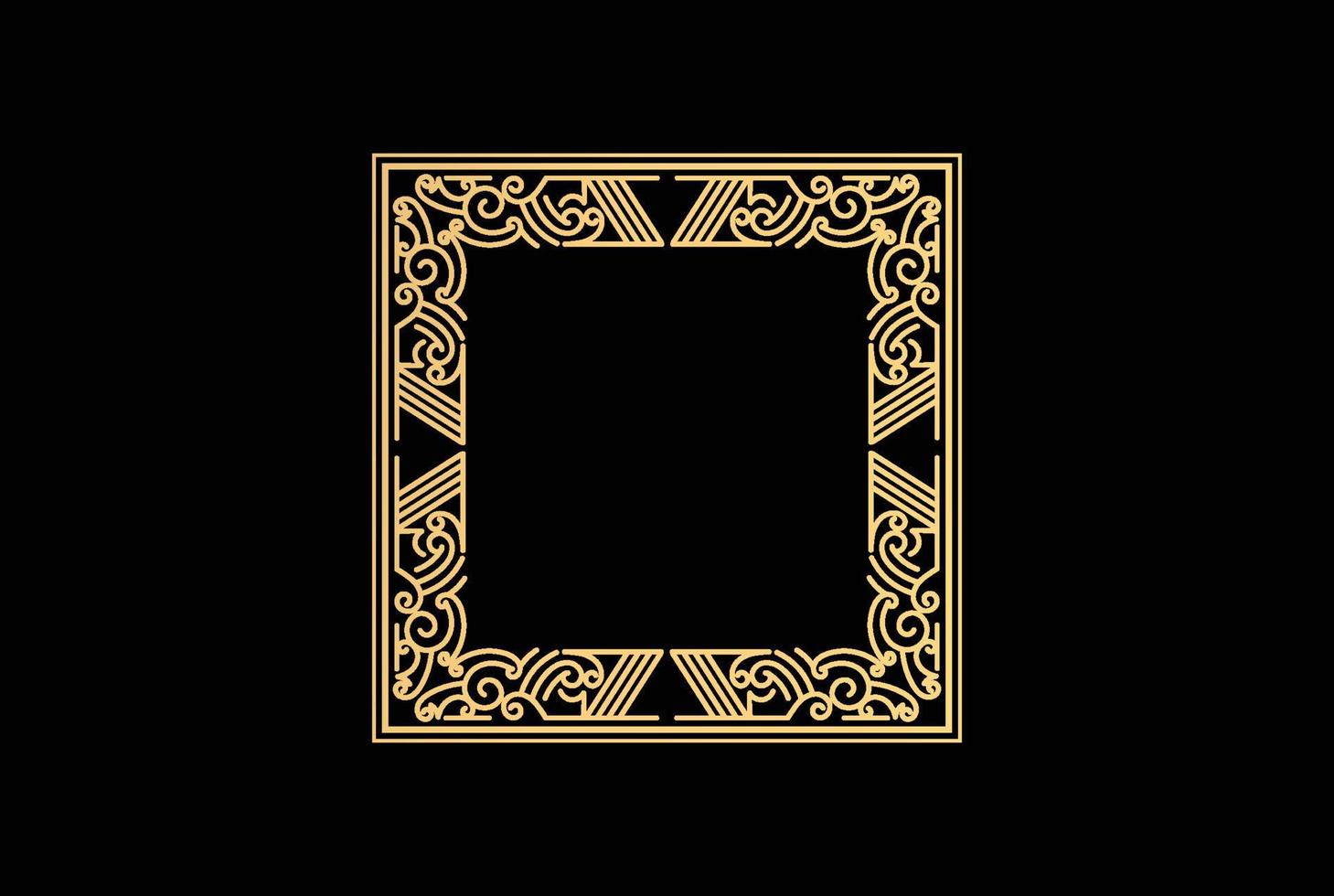 Elegant Square Frame Logo Icon Illustration Design vector
