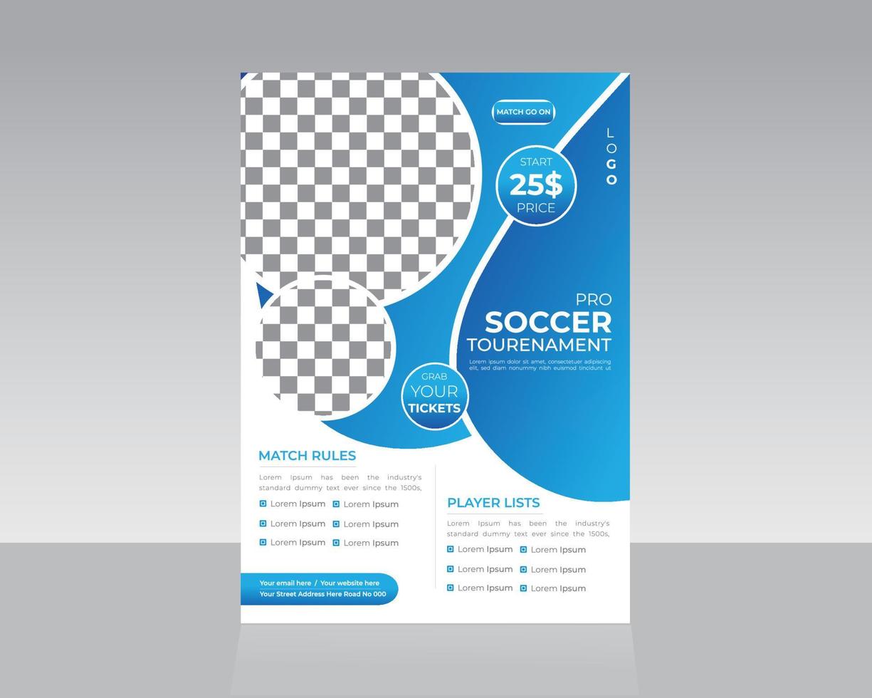 Sports flyer template design vector