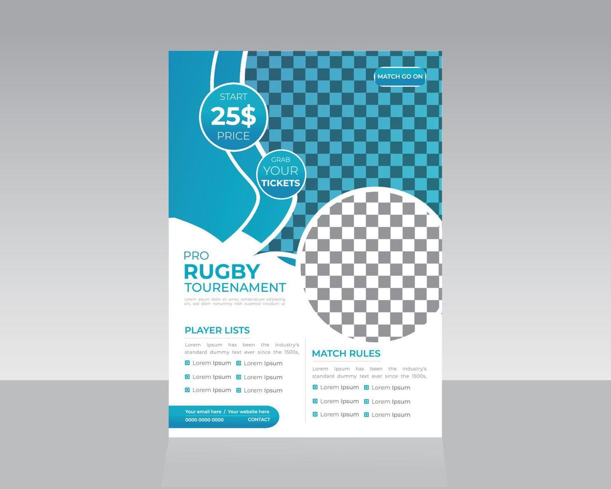 Sports flyer template design vector