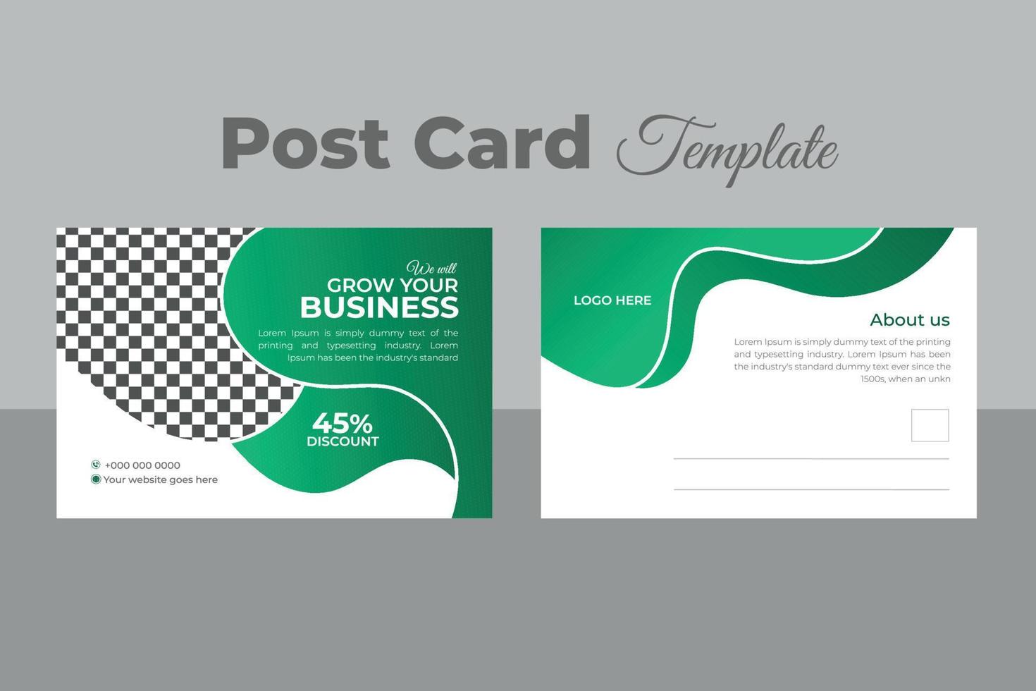 Business Postcard Template Design vector